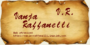 Vanja Raffanelli vizit kartica